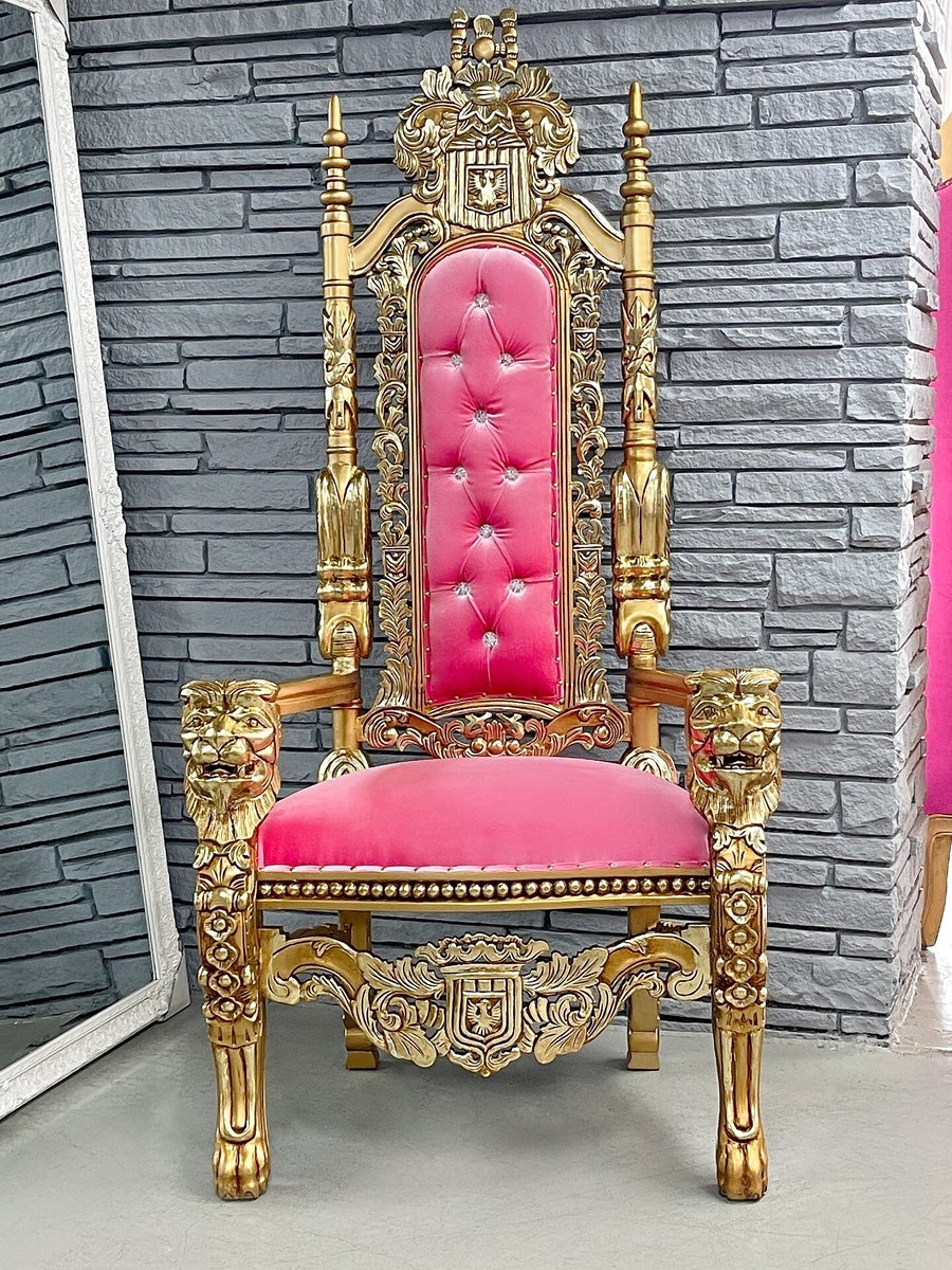 Throne chair store pink