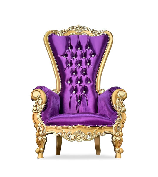 Purple and online gold chair