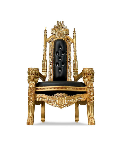 Single 70" Raja Throne  Gold/Black