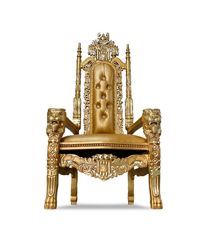 Single 70" Raja Throne  Gold/Gold